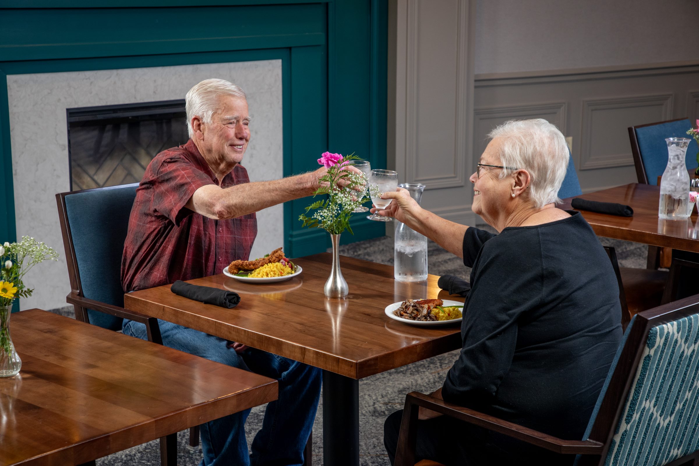 older couple dining