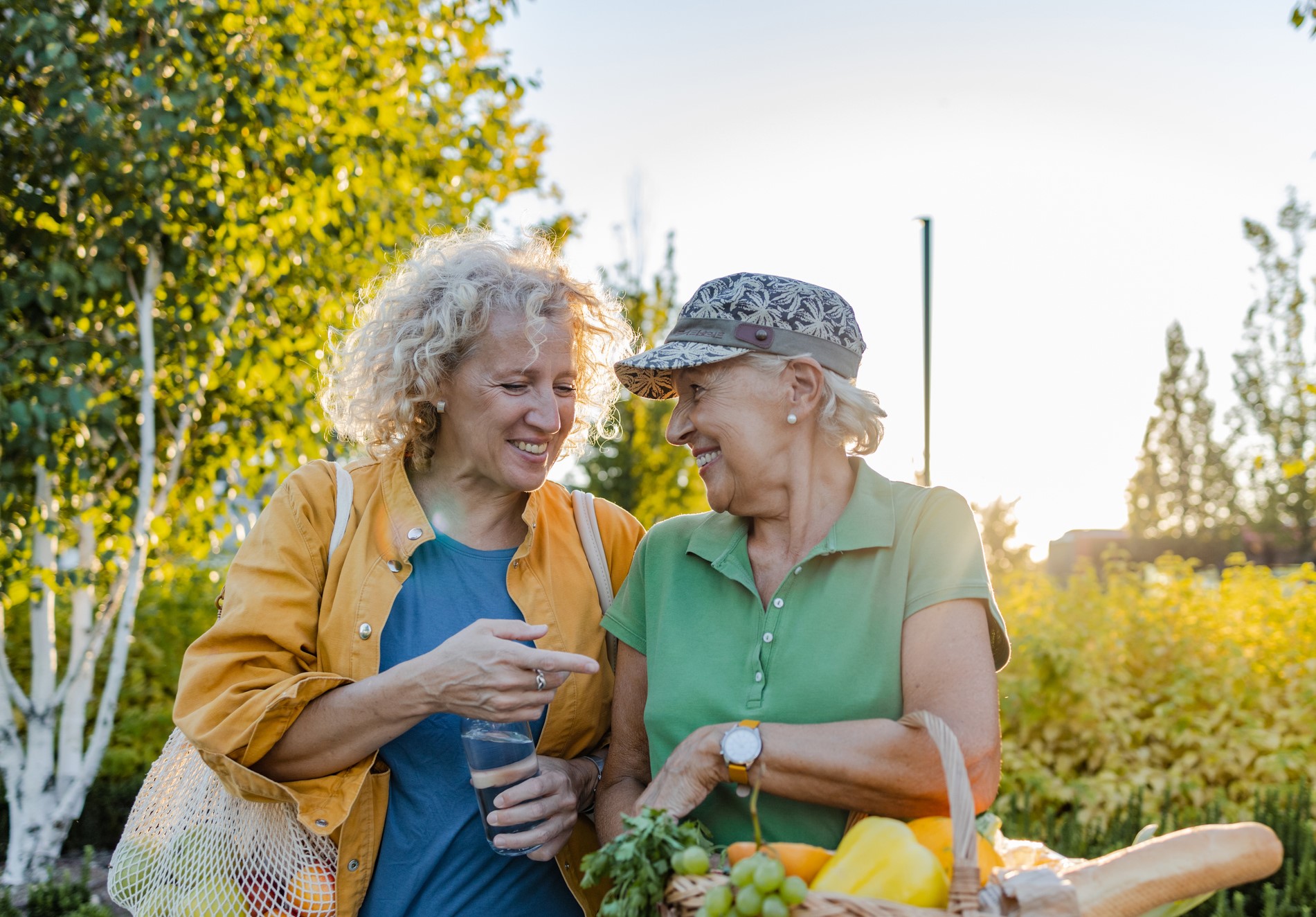 Seniors at farmers market